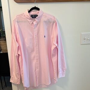 Polo by Ralph Lauren Men's Light Pink Button Down Shirt
